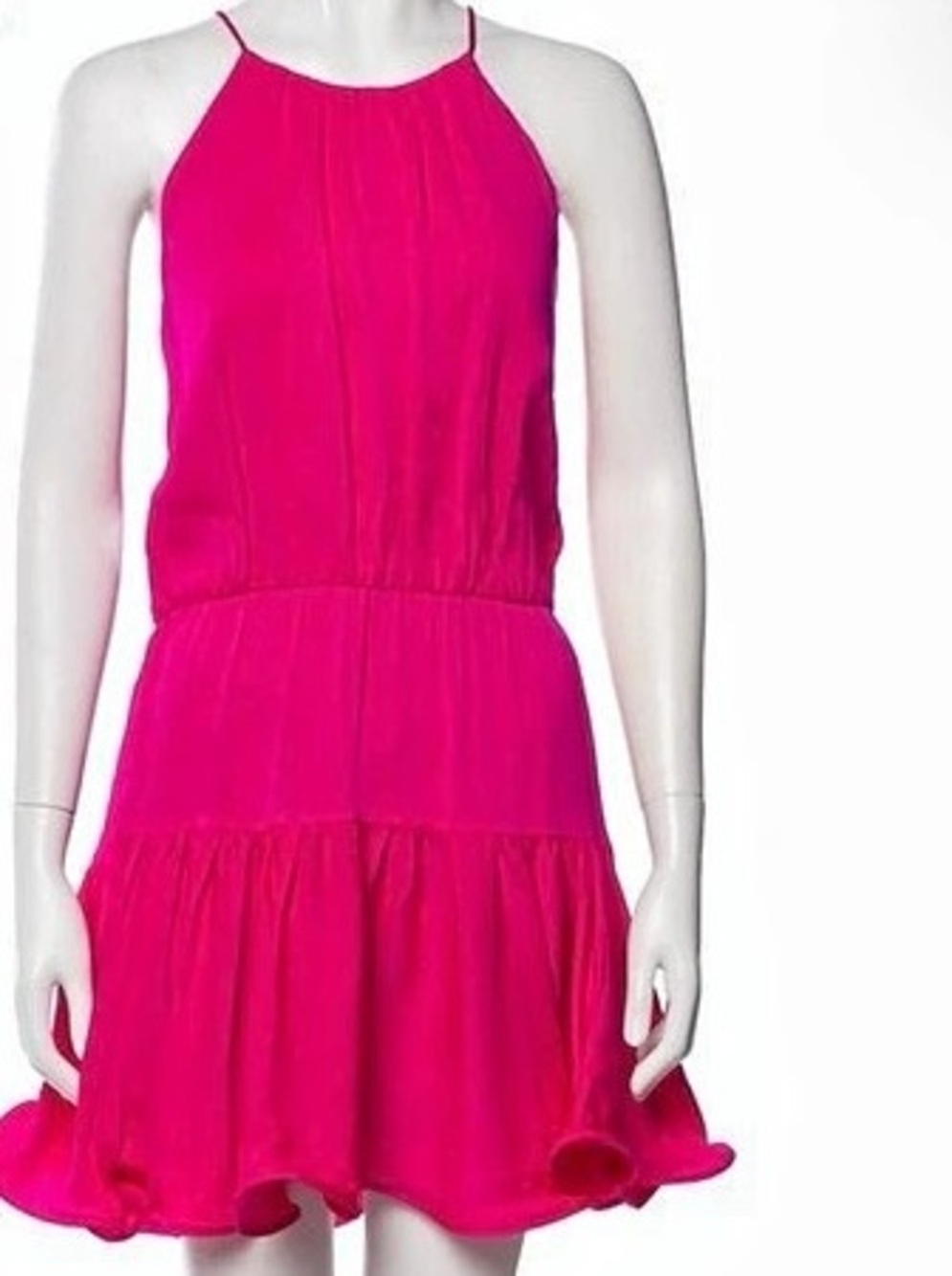 Milly Silk Mini Dress A-Line Pink Size Large used